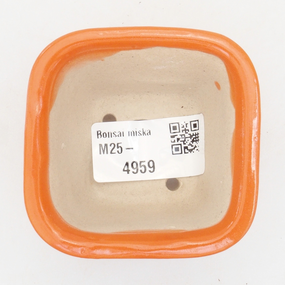 Mini miska bonsai 6 x 6 x 4,5 cm, kolor pomarańczowy