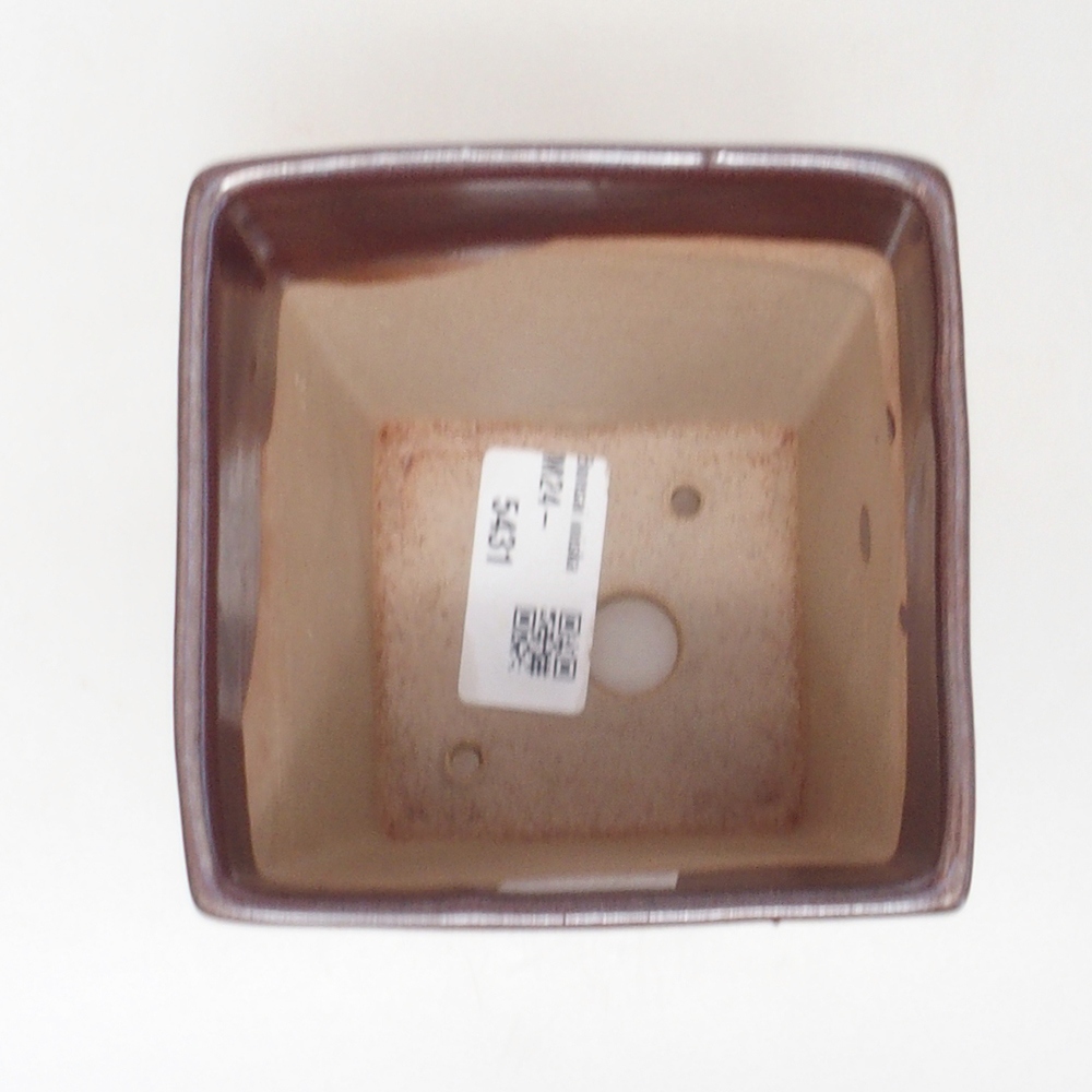Ceramiczna miska bonsai 9 x 9 x 12 cm, kolor brązowy 