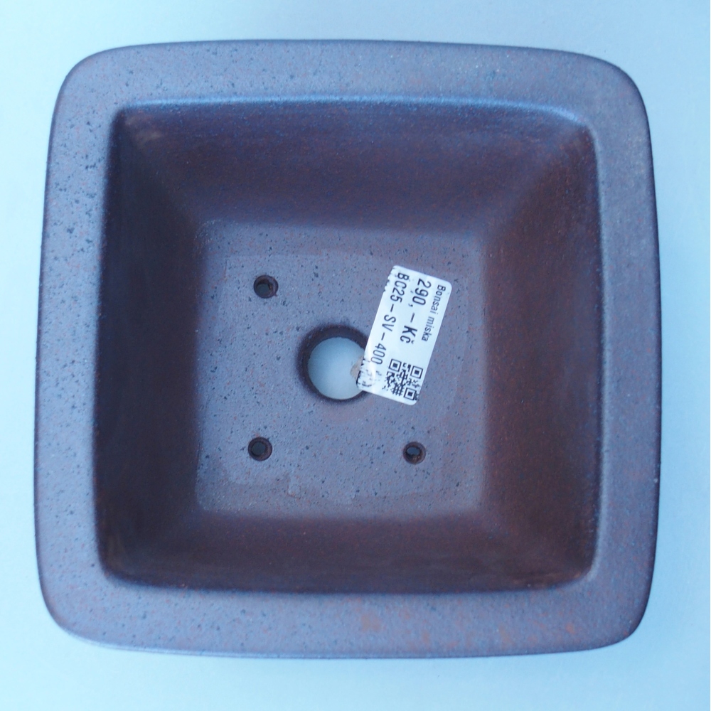 Miska 15,5 x 15,5 x 9 cm brązowa