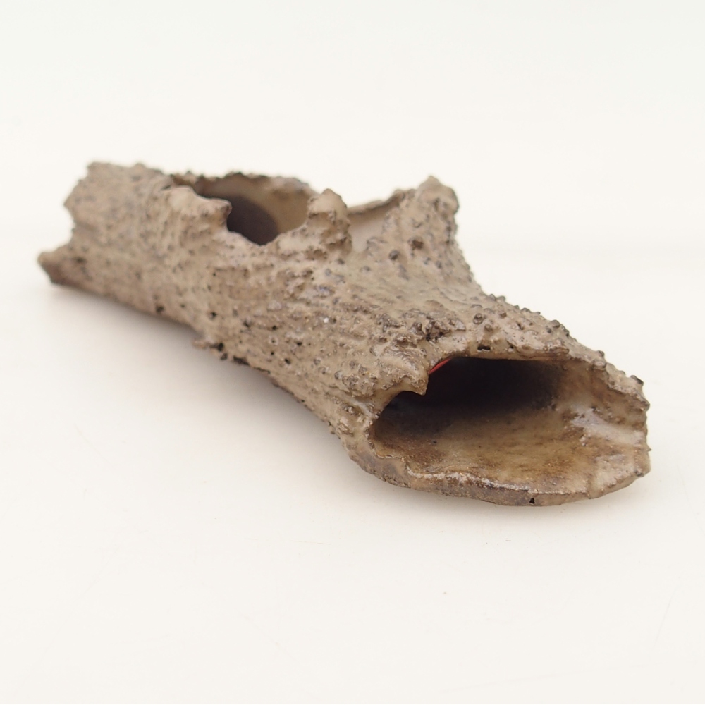 Ceramiczna muszla 15 x 5 x 3 cm, kolor beżowy