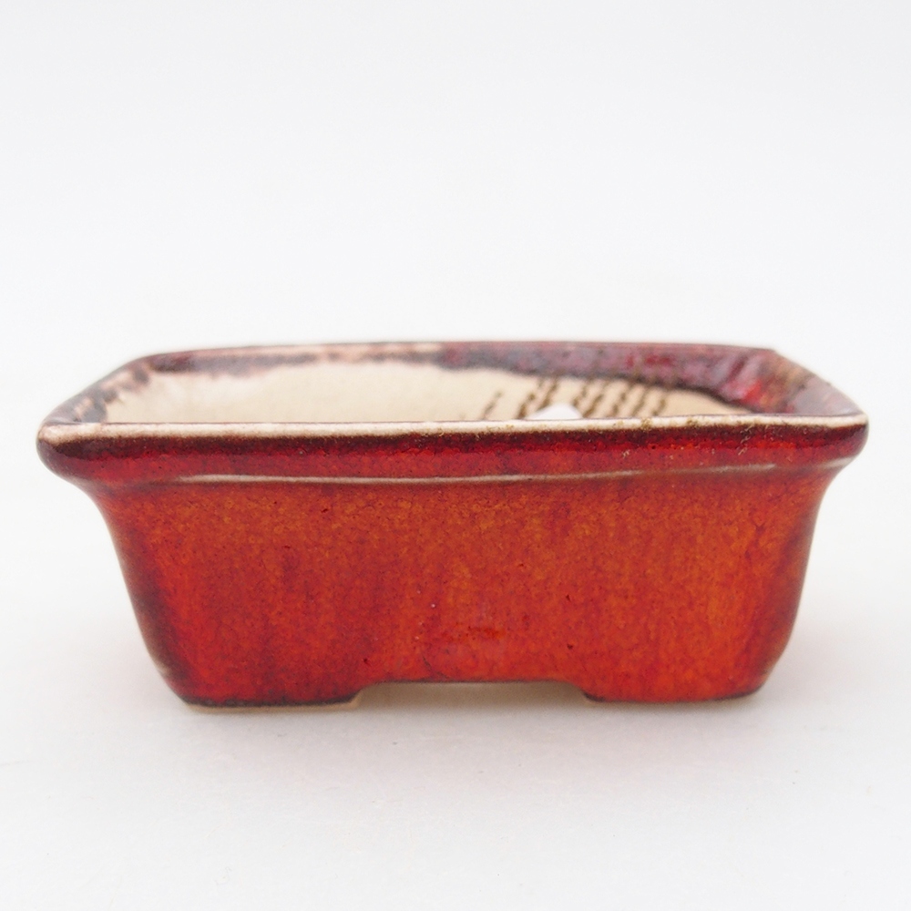 Mini miska do bonsai 6,5 x 4,5 x 2,5 cm, pomarańczowa