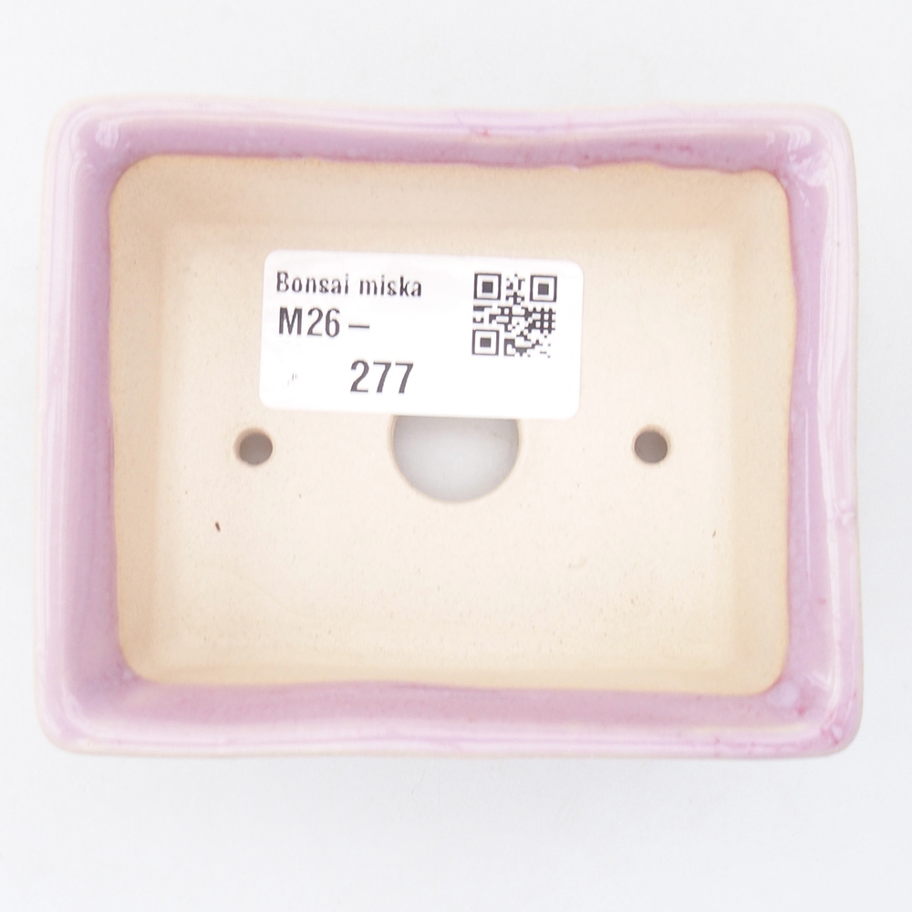 Mini miska do bonsai 9 x 7 x 3,5 cm, różowa