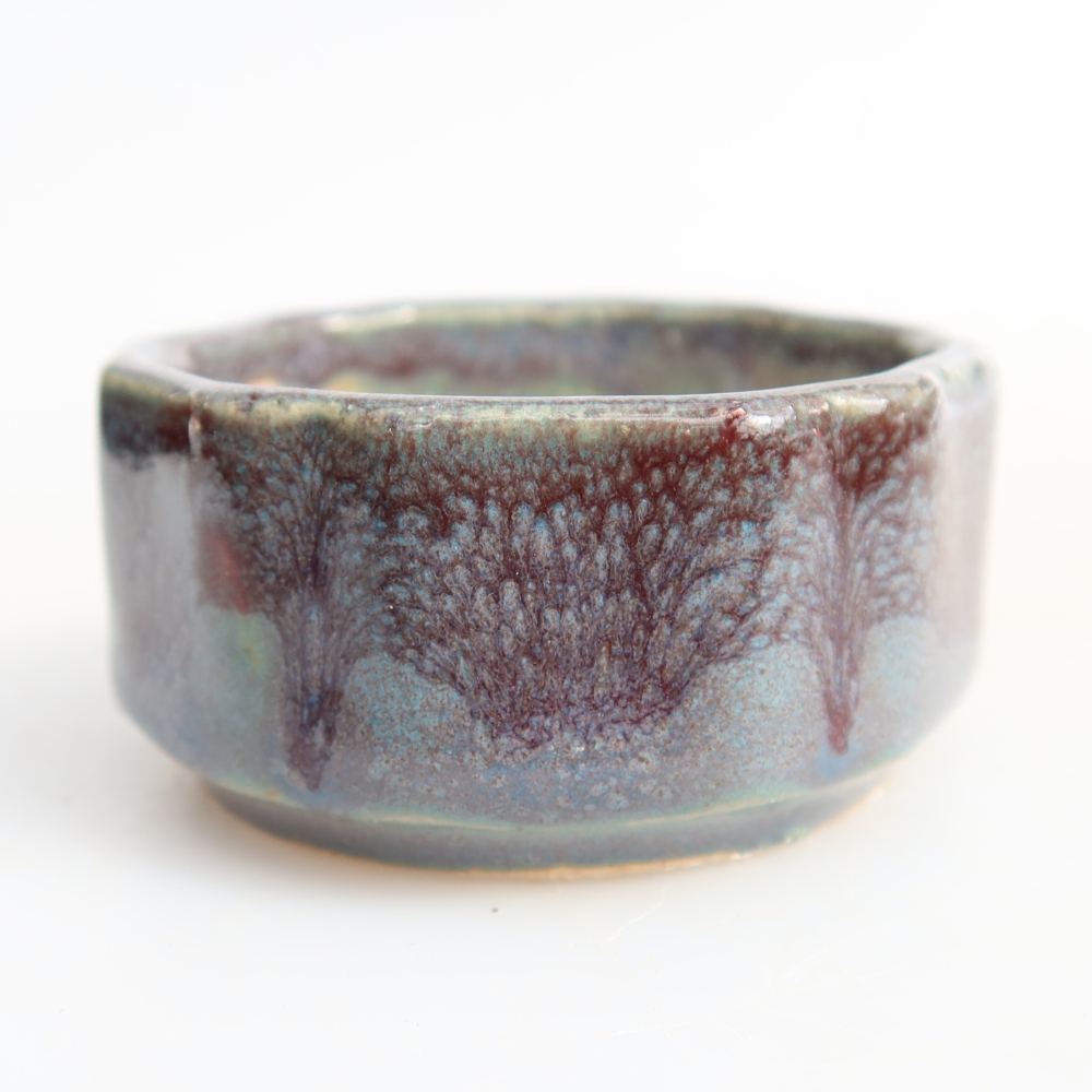Ceramiczna miseczka do bonsai o wymiarach 5 x 5 x 2,5 cm, kolor szary