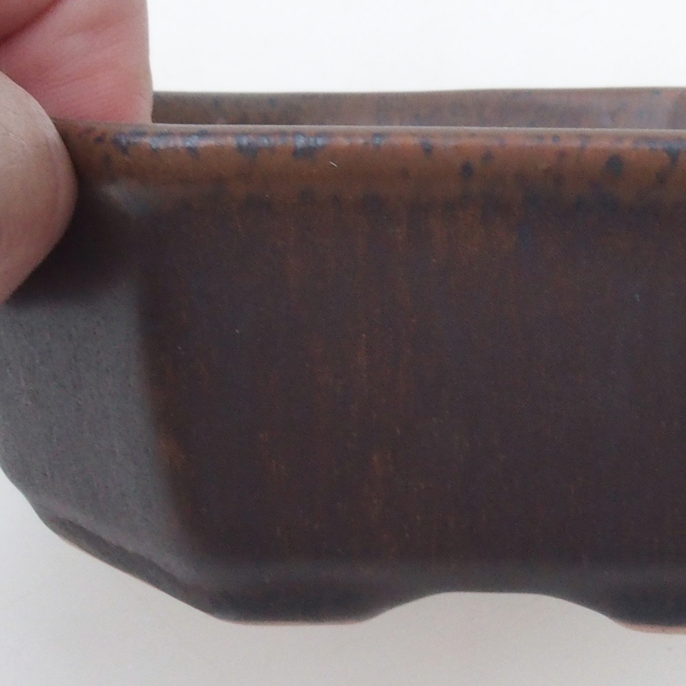 Bonsai bowl H13 - 12,5 x 12,5 x 4,5 cm. - niebieski