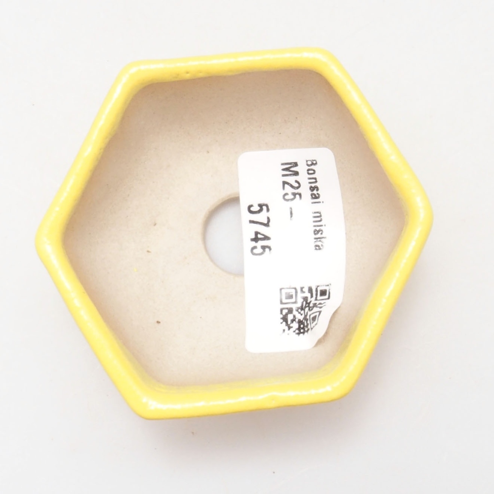 Ceramiczna miska bonsai 6,5 x 6 x 3 cm, żółta