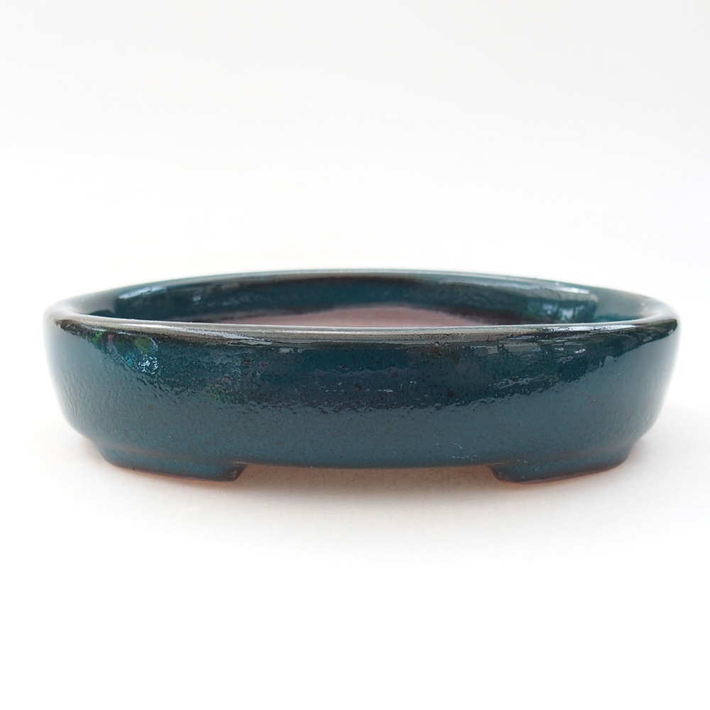 Ceramiczna miska bonsai 11,5 x 9 x 2,5 cm, kolor zielony