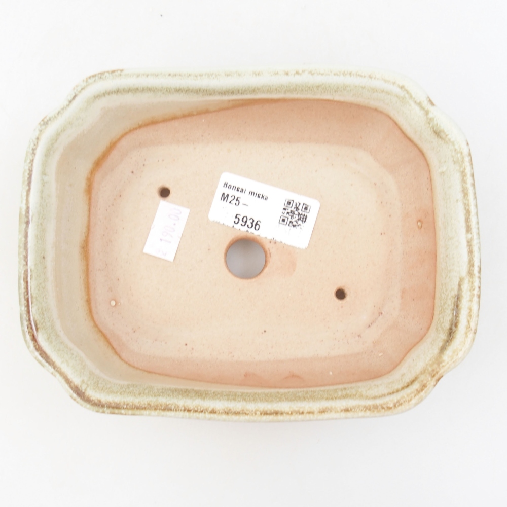 Ceramiczna miska bonsai 16 x 12,5 x 4,5 cm, kolor zielony