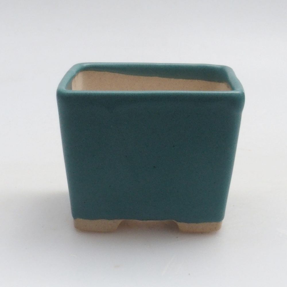 Ceramiczna miska bonsai 6 x 6 x 4,5 cm, kolor niebieski