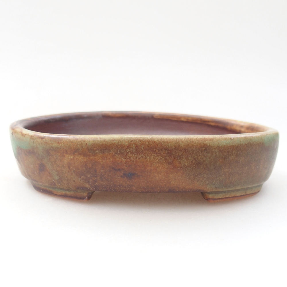 Ceramiczna miska bonsai 11,5 x 9 x 2,5 cm, kolor zielony