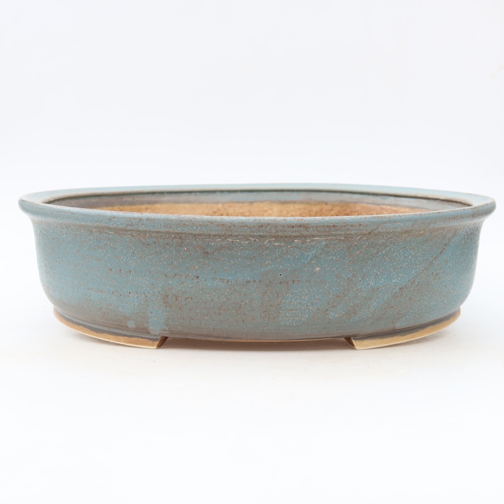 Ceramiczna miseczka do bonsai 31 x 27 x 7,5 cm, kolor niebieski
