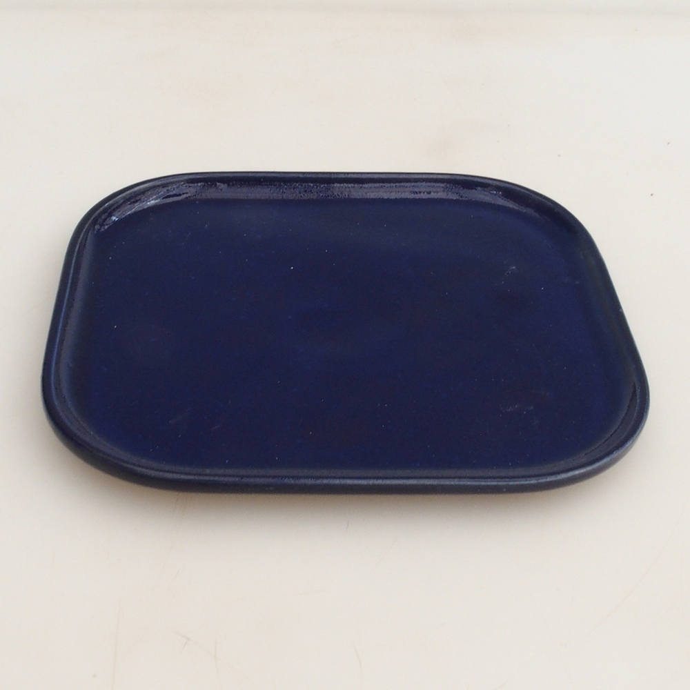 Miska ceramiczna H36 - 17,5 x 15 x 1 cm - niebieski