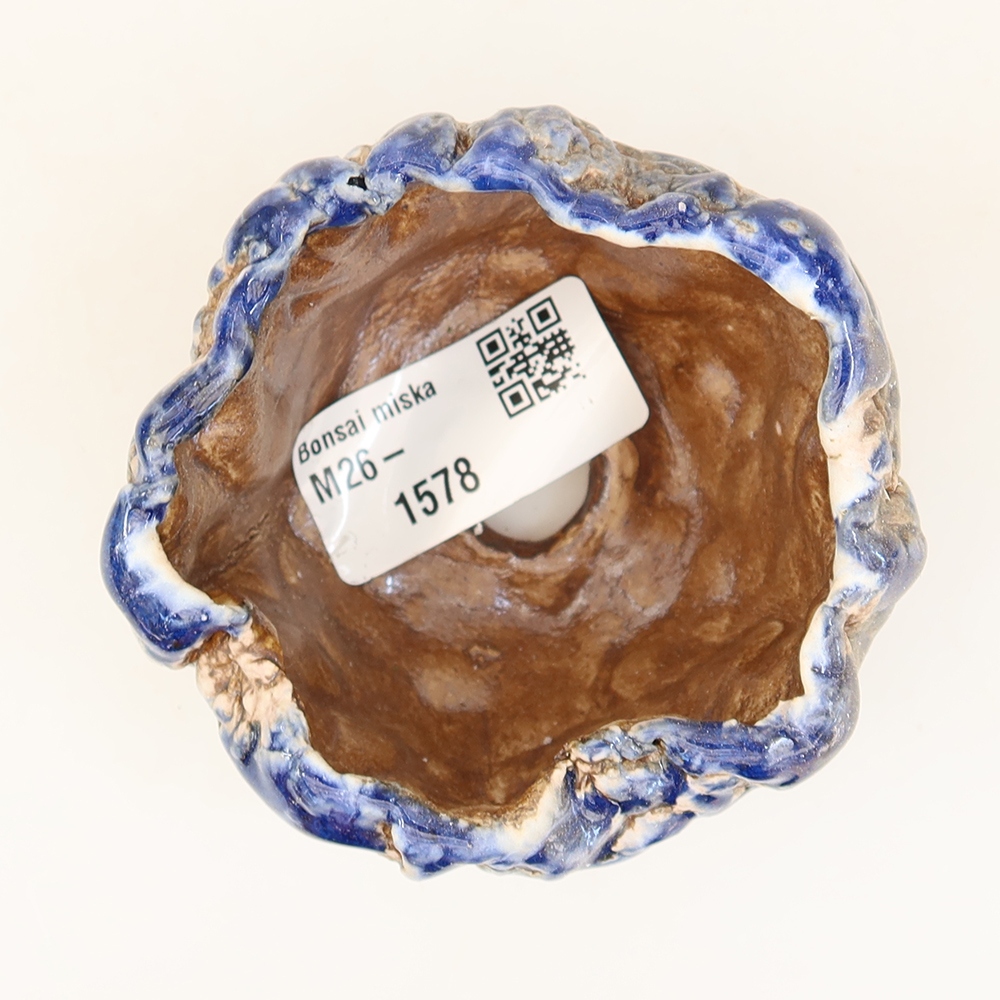 Ceramiczna skorupka  6 x 6 x 4,5 cm, kolor niebieski
