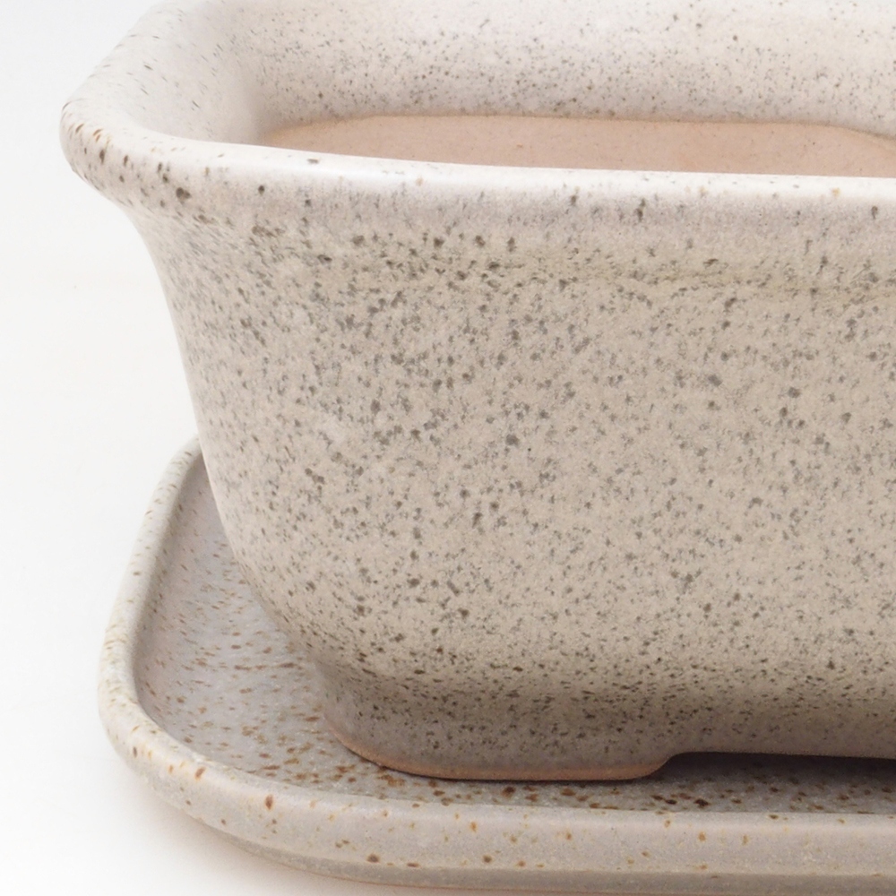 Bonsai bowl + spodek H01 - 12x9x5 cm