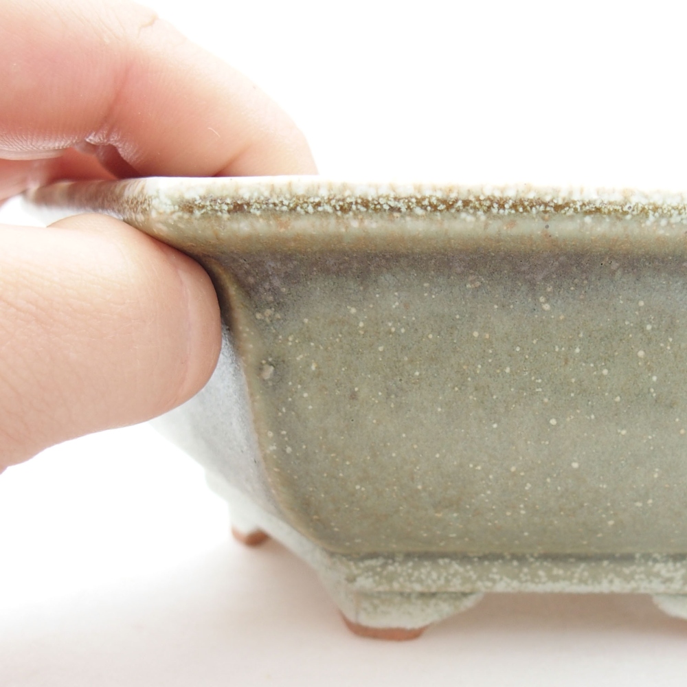 Ceramiczna miska bonsai 17 x 15 x 6 cm, kolor zielony