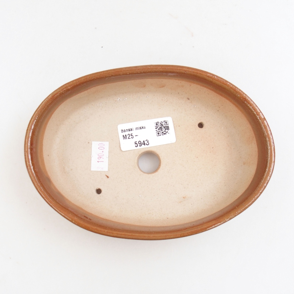 Ceramiczna miska bonsai 16,5 x 11,5 x 4 cm, kolor brązowy