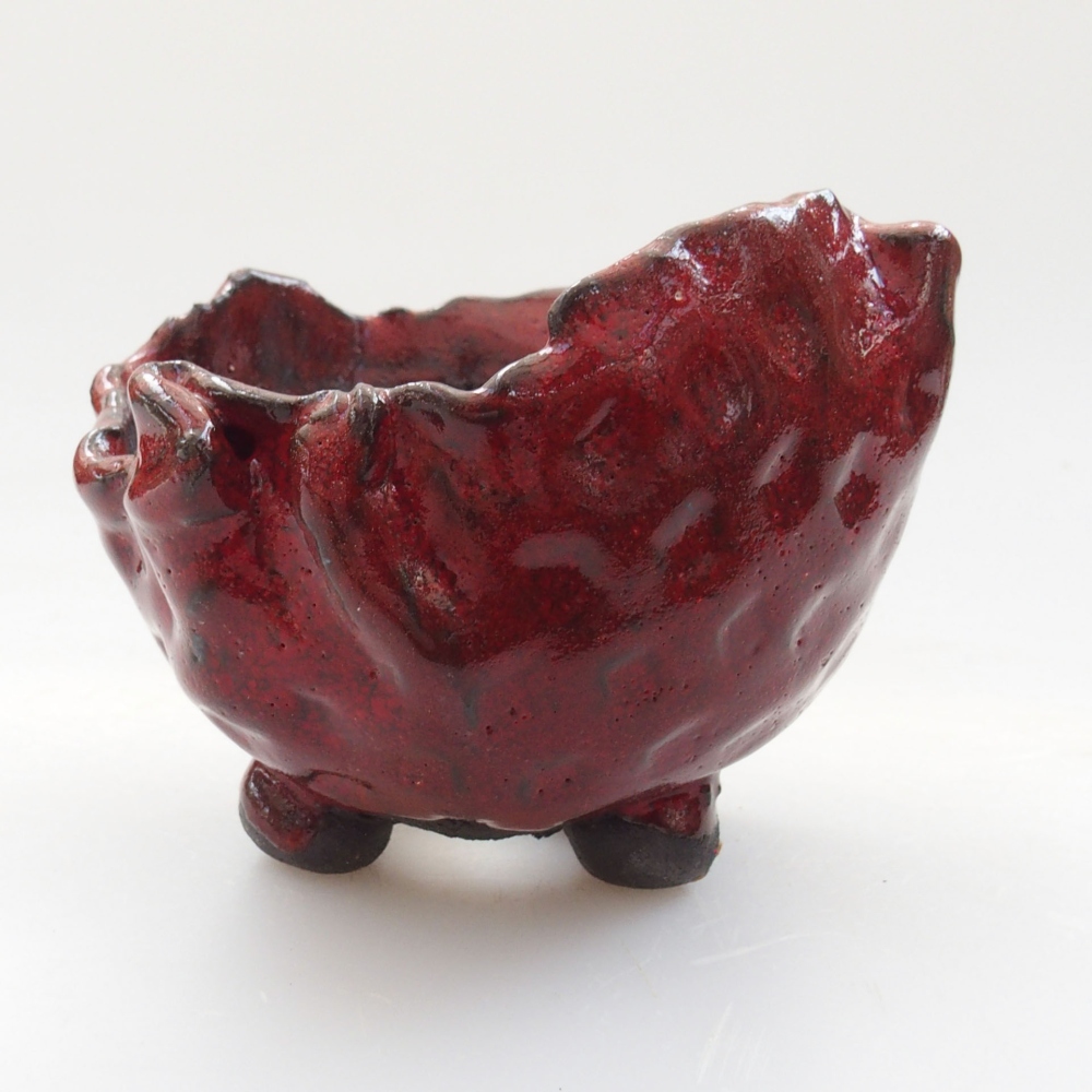 Muszla ceramiczna 8 x 7 x 7 cm, kolor czerwony
