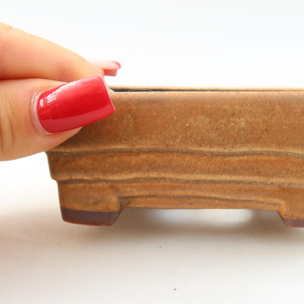 Ceramiczna miska do bonsai 9,5 x 7,5 x 3,5 cm, kolor brązowy