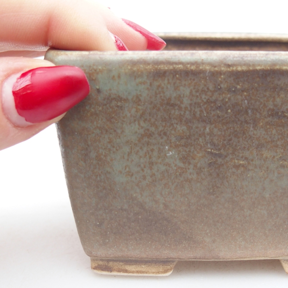 Ceramiczna miska do bonsai 8,5 x 8,5 x 5,5 cm, zielona