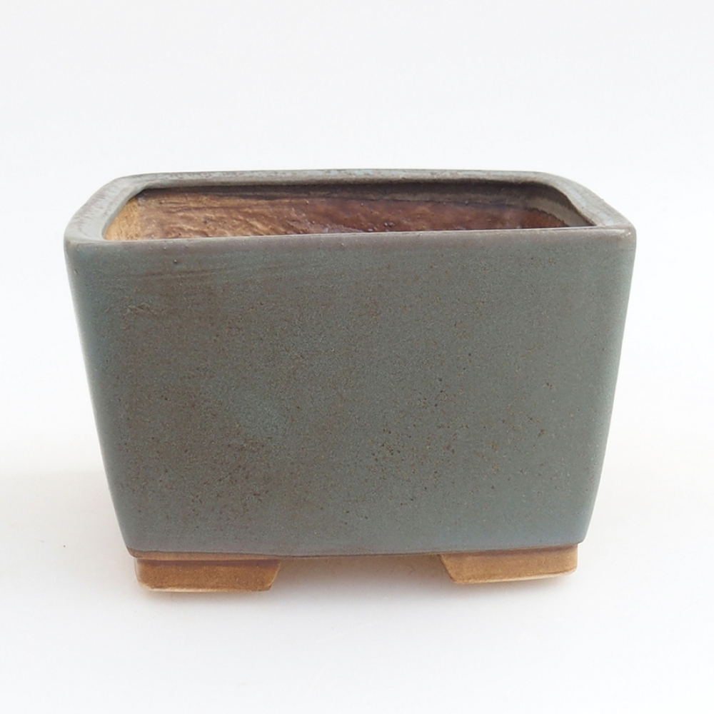Ceramiczna miska bonsai 12 x 12 x 8 cm, kolor niebieski