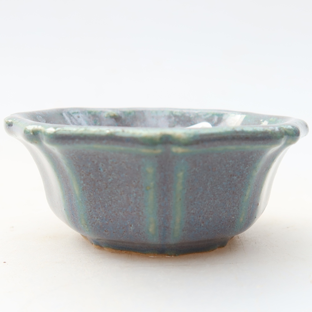 Ceramiczna miseczka do bonsai 6 x 6 x 2,5 cm, kolor szary