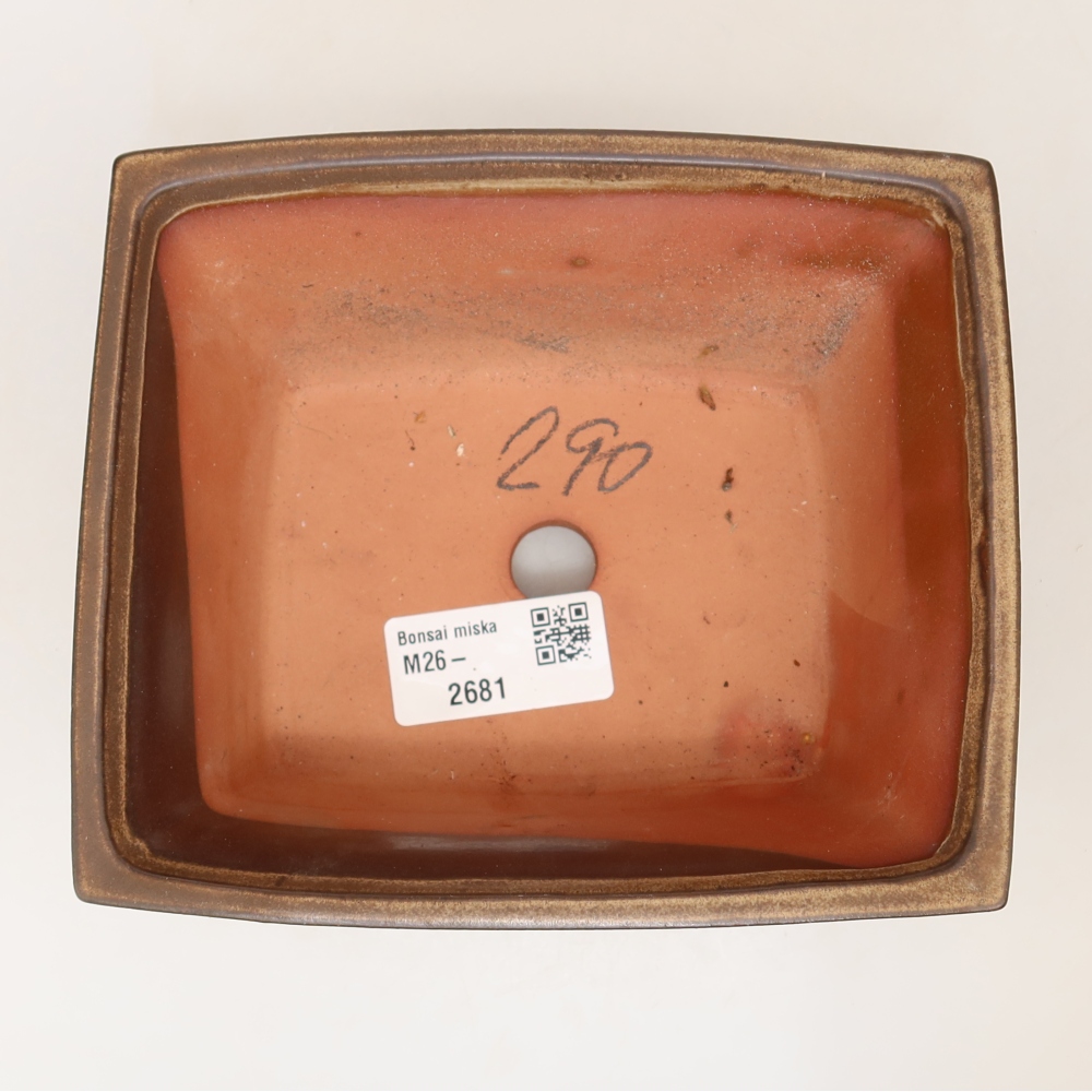 Ceramiczna miska  14,5 x 12,5 x 7 cm, kolor brązowy