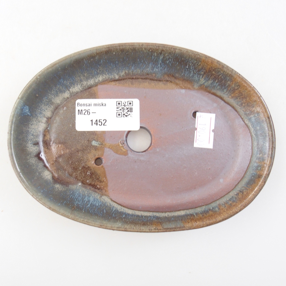 Ceramiczna miska do bonsai 15,5 x 11 x 2,5 cm, kolor niebieski