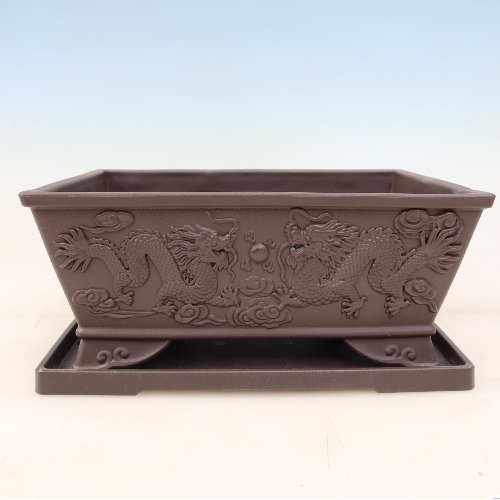 Miska do bonsai + podstawka, plastikowa MP-37 – 28 x 19 x 11,5 cm
