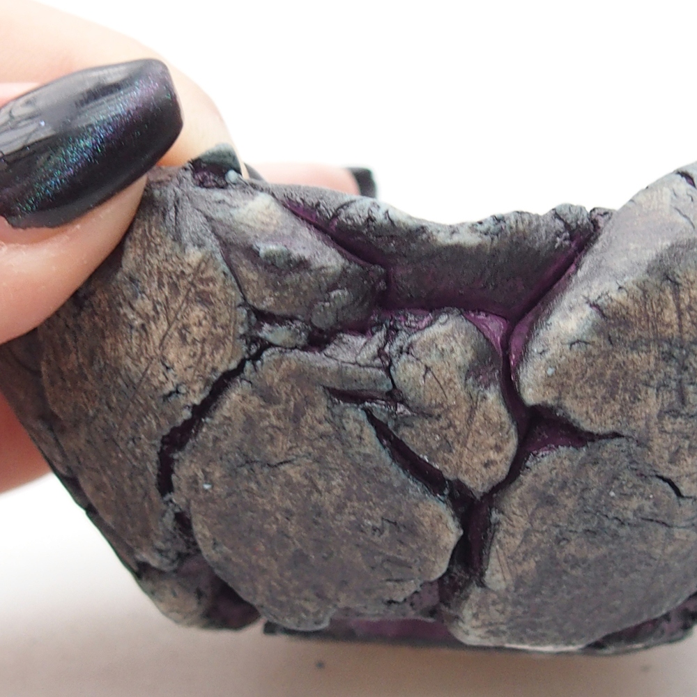 Ceramiczna muszla 9 x 8,5 x 4,5 cm, kolor fioletowy