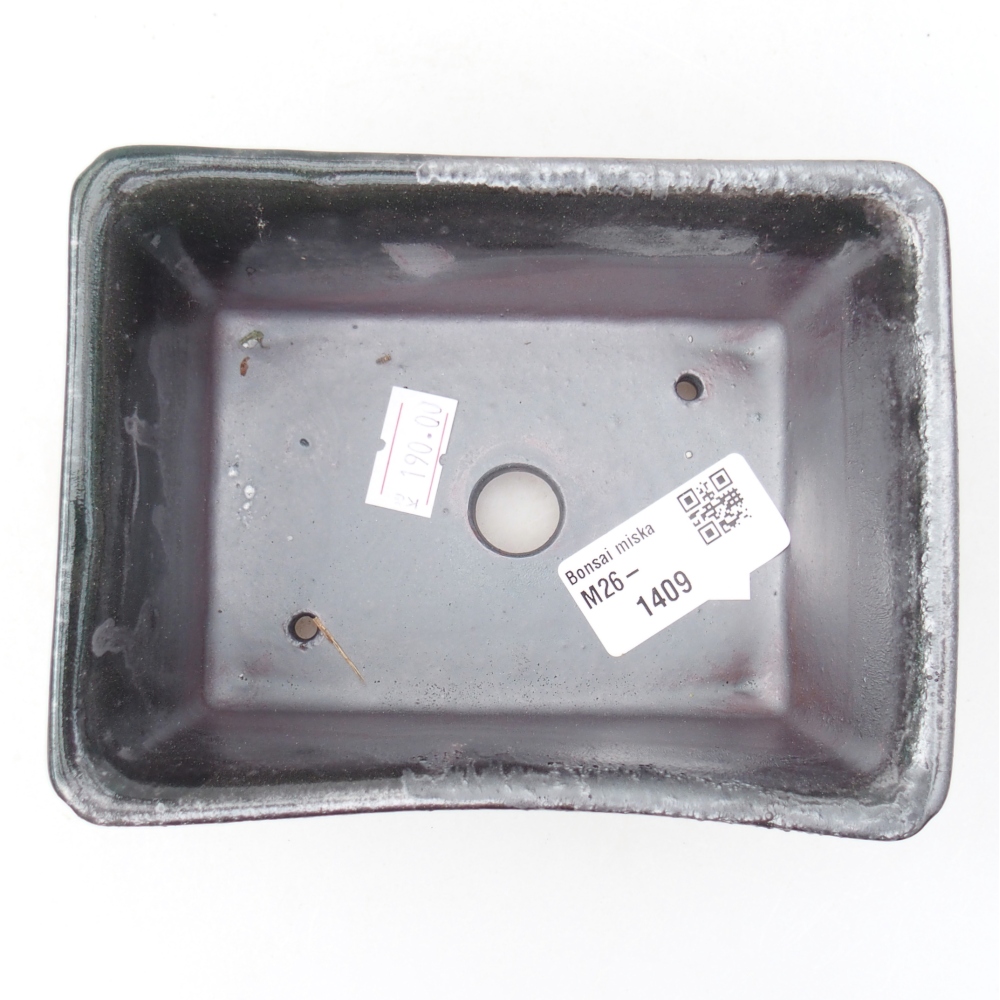 Ceramiczna miska bonsai 13,5 x 10 x 5,5 cm, kolor metaliczny