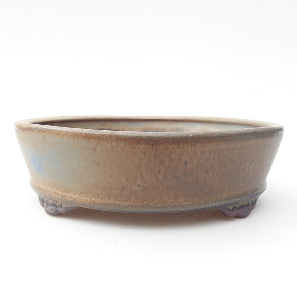 Ceramiczna miska do bonsai 18 x 18 x 5 cm, kolor brązowy