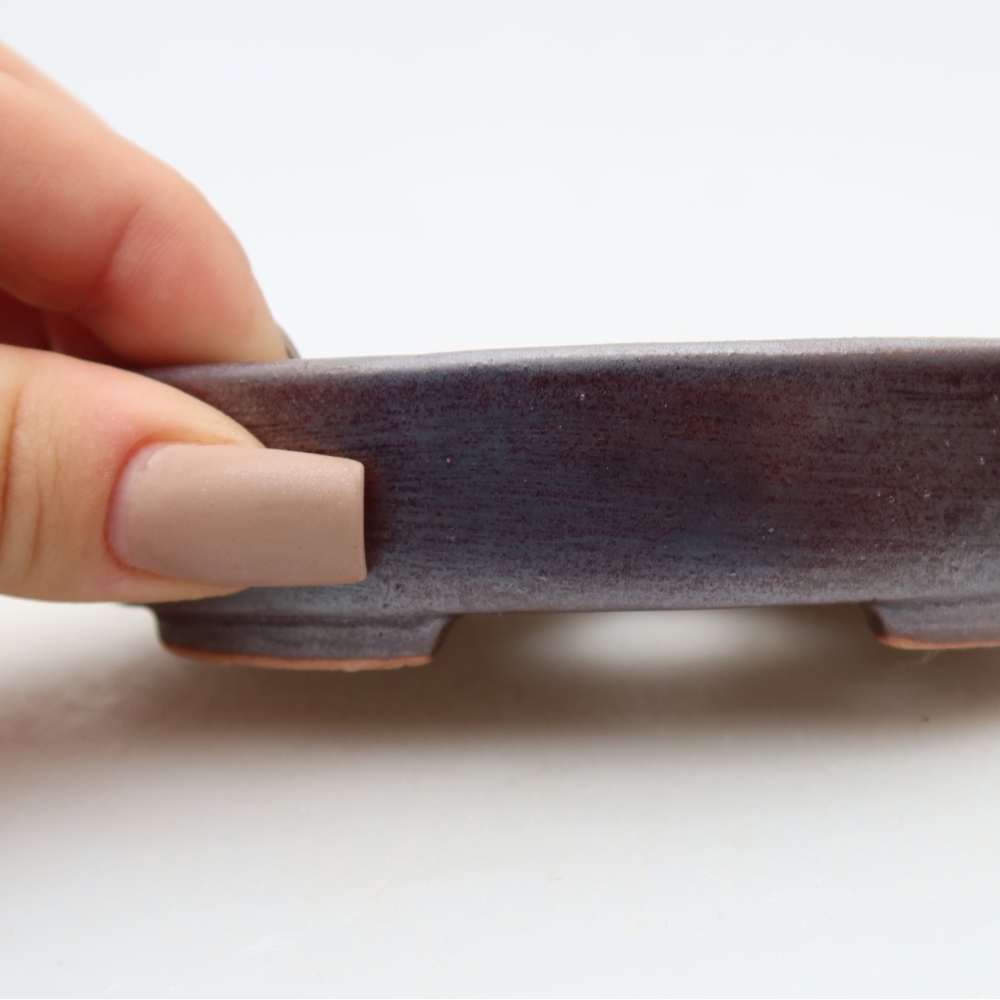 Ceramiczna miska do bonsai 12 x 9,5 x 2,5 cm, brązowa