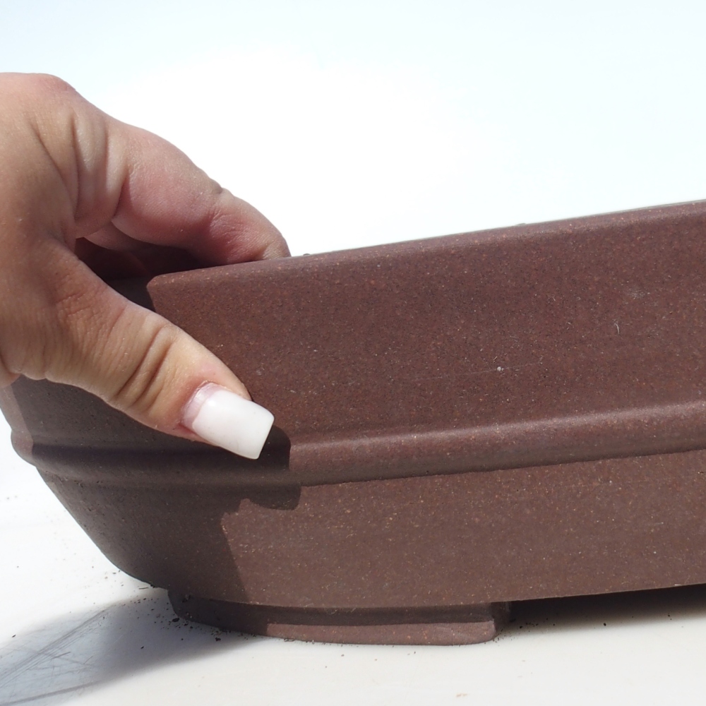 Misa do bonsai 49 x 40 x 9 cm - brązowa