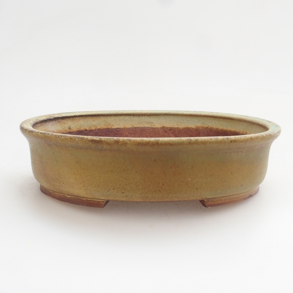 Ceramiczna miska do bonsai 17 x 15 x 4 cm, kolor zielony