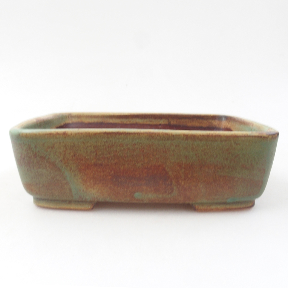 Ceramiczna miska bonsai 15 x 12 x 4,5 cm, kolor zielony