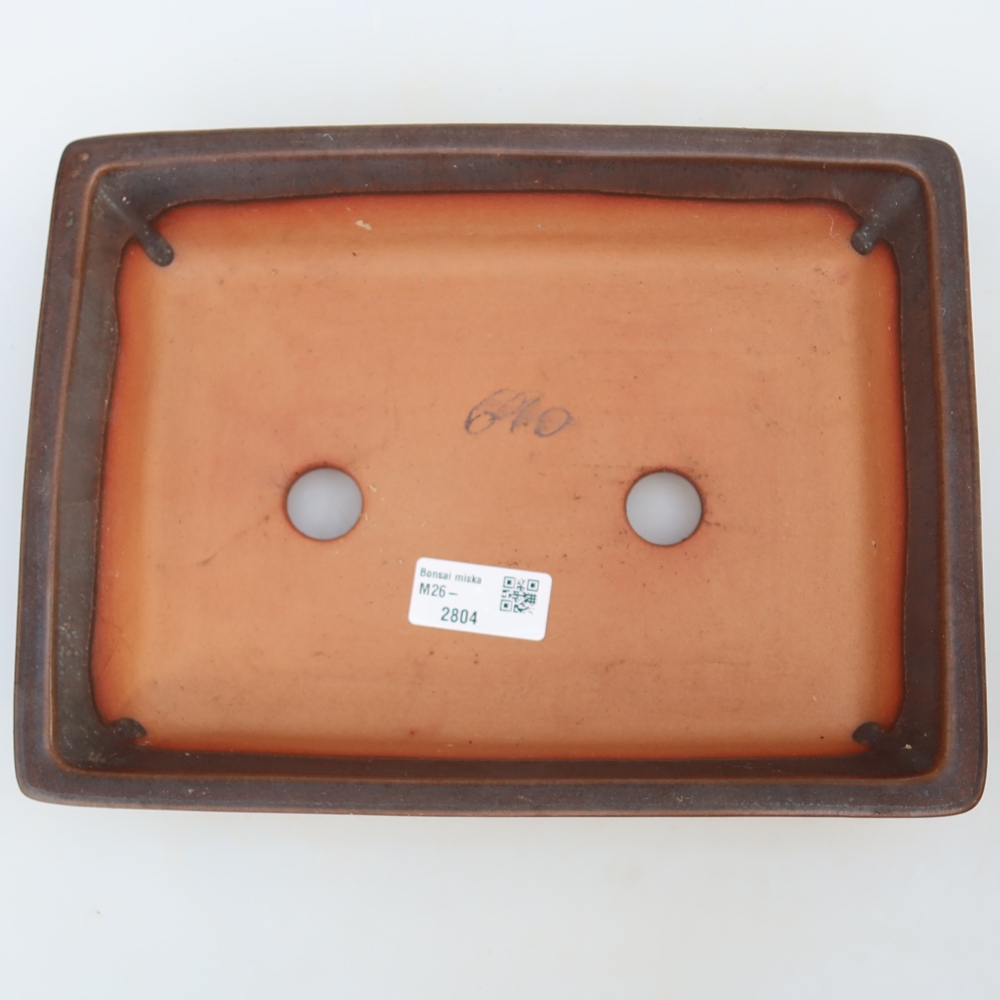 Ceramiczna miska  26 x 20 x 5 cm, kolor brązowy