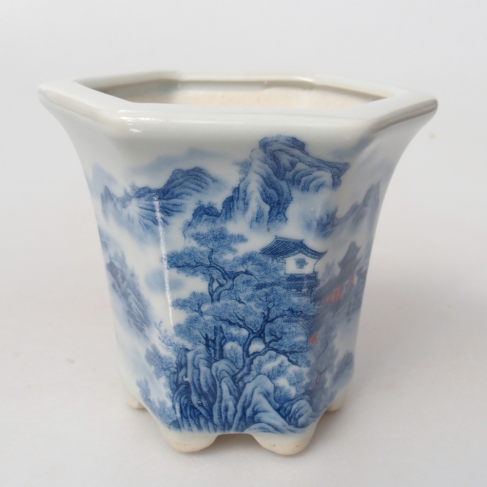 Ceramiczna miska do bonsai 10 x 9 x 9 cm, kolor biały