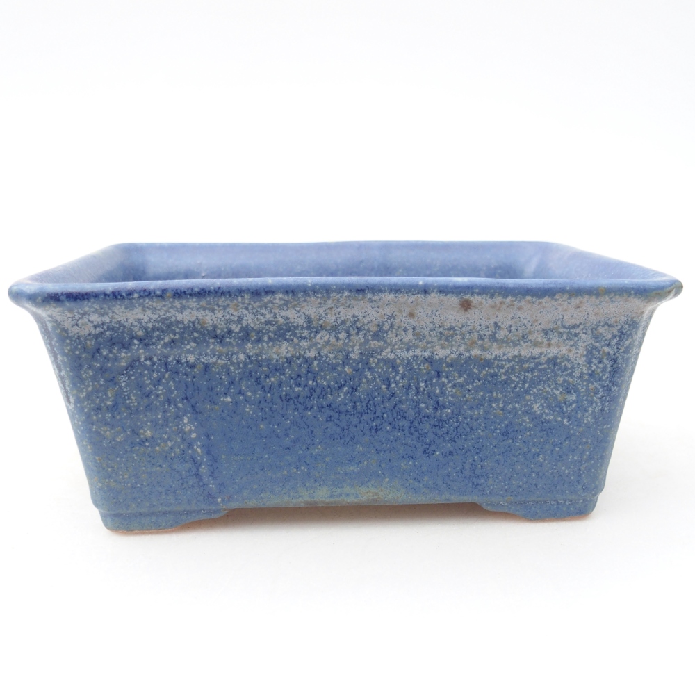 Ceramiczna miska na bonsai 13,5 x 10 x 5,5 cm, kolor niebieski