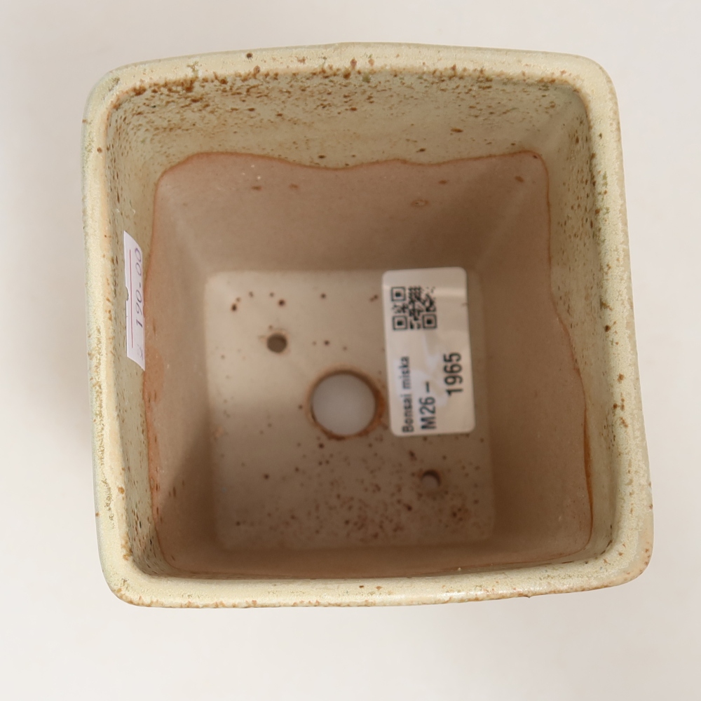 Ceramiczna miska do bonsai 9 x 9 x 11 cm, kolor zielony