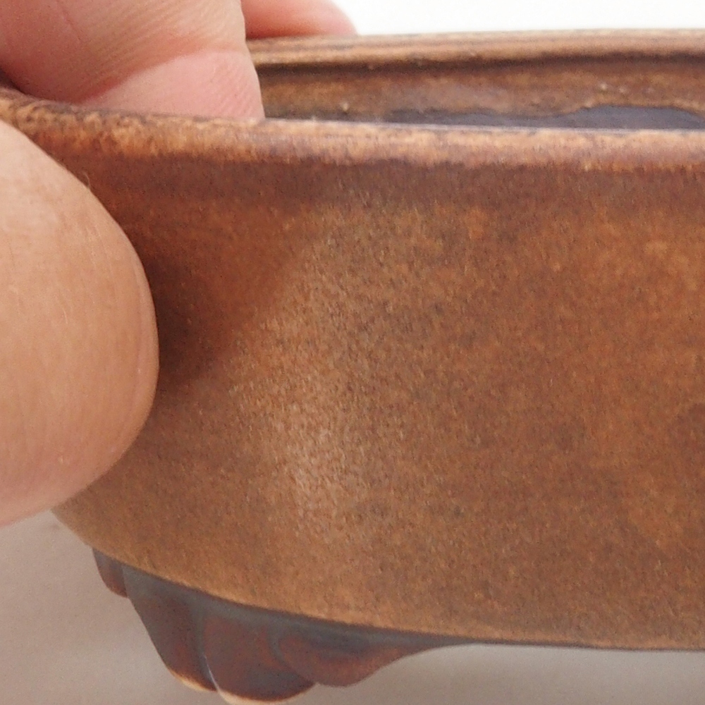 Ceramiczna miska do bonsai 9 x 8 x 3,5 cm, kolor brązowy