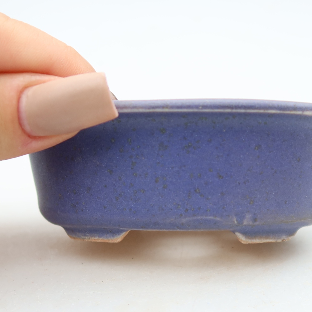 Ceramiczna miseczka do bonsai 9,5 x 6,5 x 3 cm, kolor fioletowy