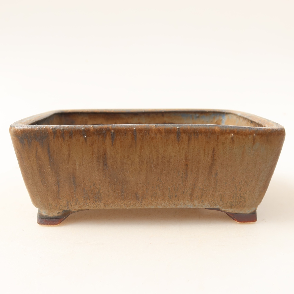 Ceramiczna miska do bonsai 13,5 x 11 x 5 cm, kolor brązowy