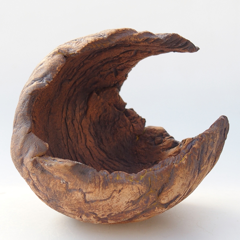 Ceramiczna muszla 10 x 9,5 x 10 cm, kolor brązowy