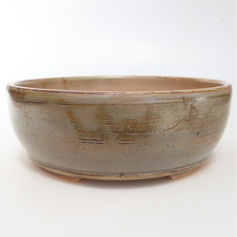Ceramiczna miska do bonsai 19 x 19 x 7 cm, kolor szary