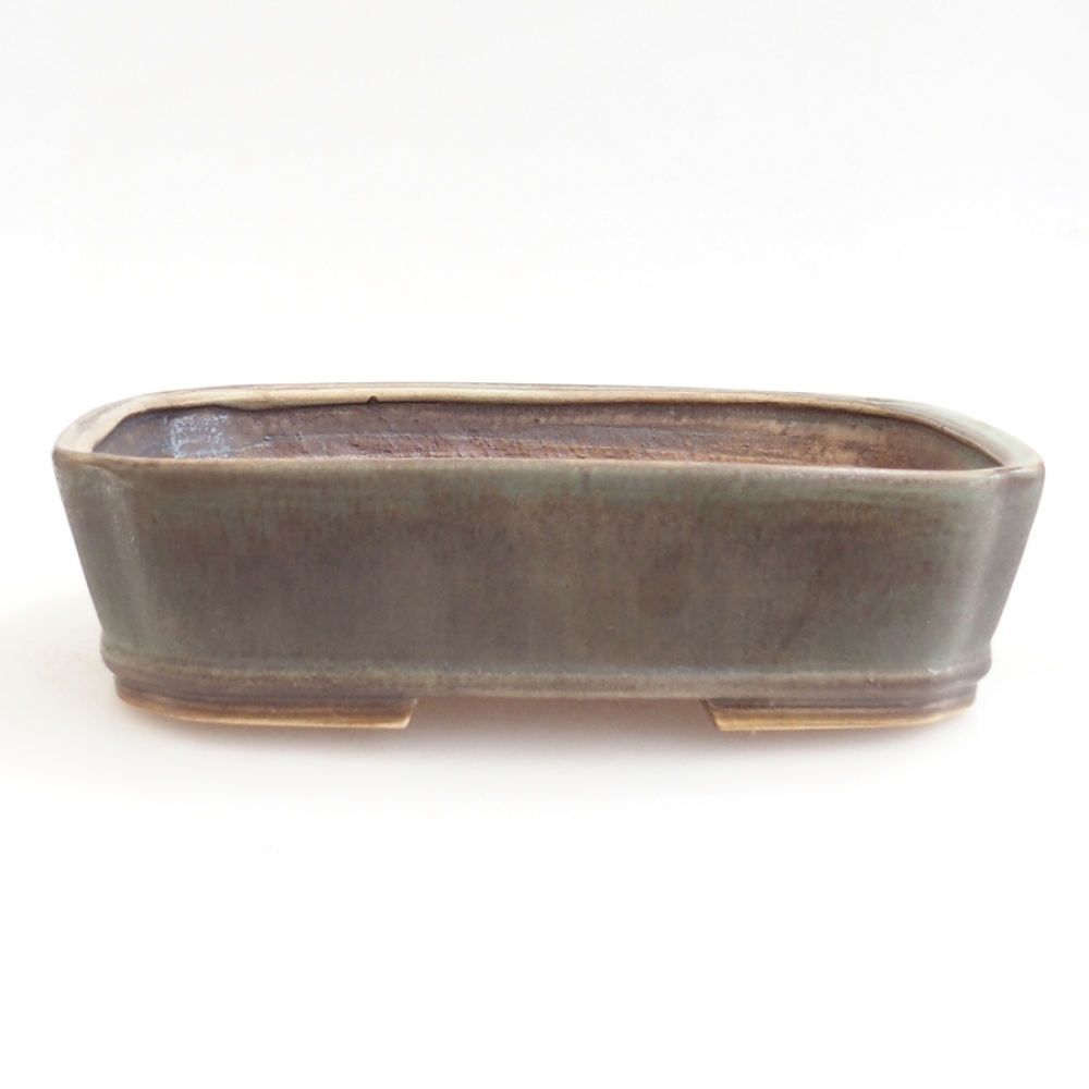 Ceramiczna miska do bonsai 24 x 20,5 x 6 cm, zielona