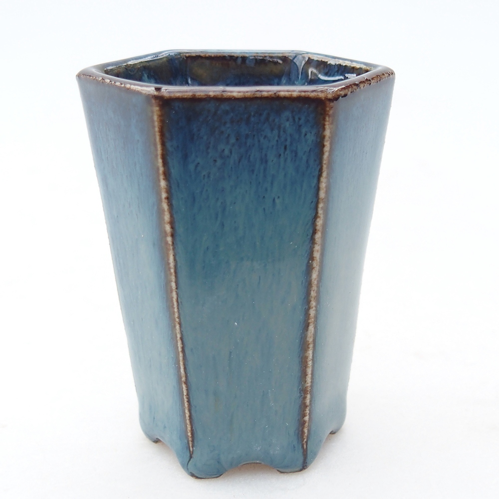 Mini miska do bonsai 4 x 3,5 x 5,5 cm, kolor niebieski