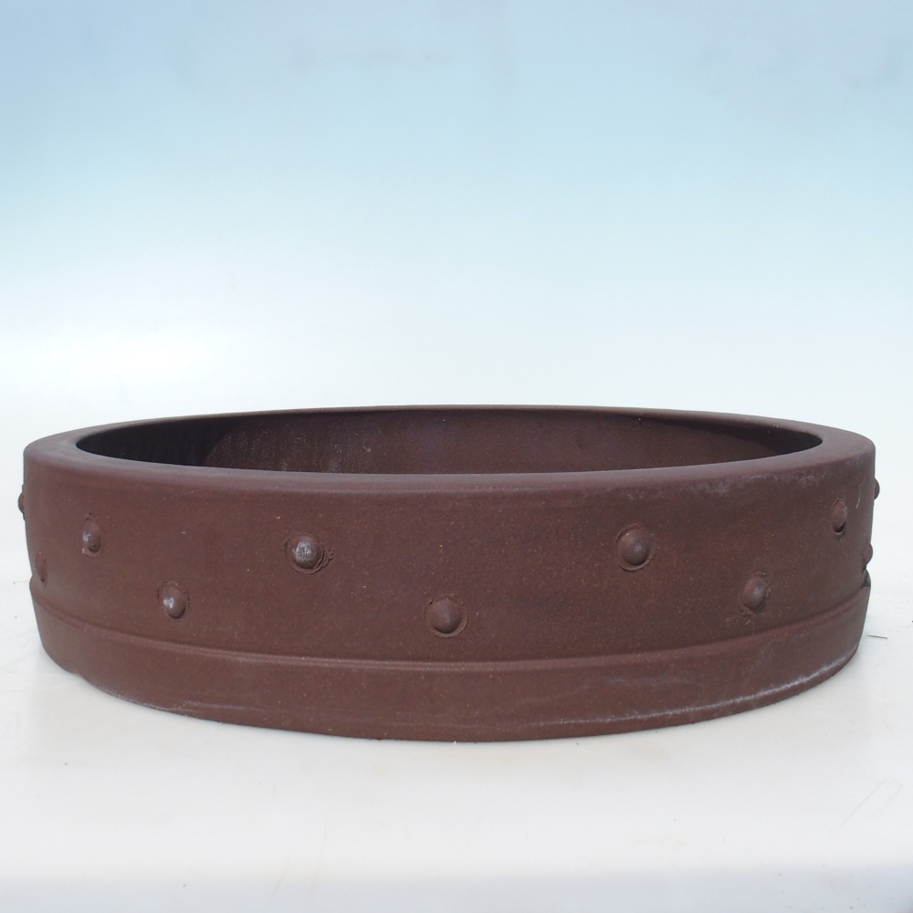 Misa do bonsai 41,5 x 41,5 x 9,5 cm - brązowa