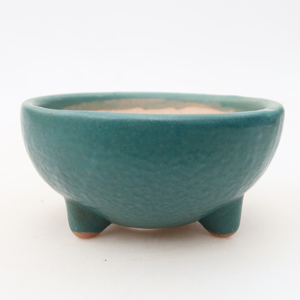 Ceramiczna miska do bonsai 10 x 10 x 5 cm, kolor niebieski