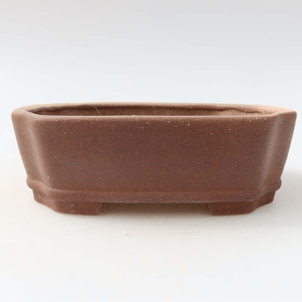 Ceramiczna miska do bonsai 13,5 x 11,5 x 4 cm, kolor brązowy