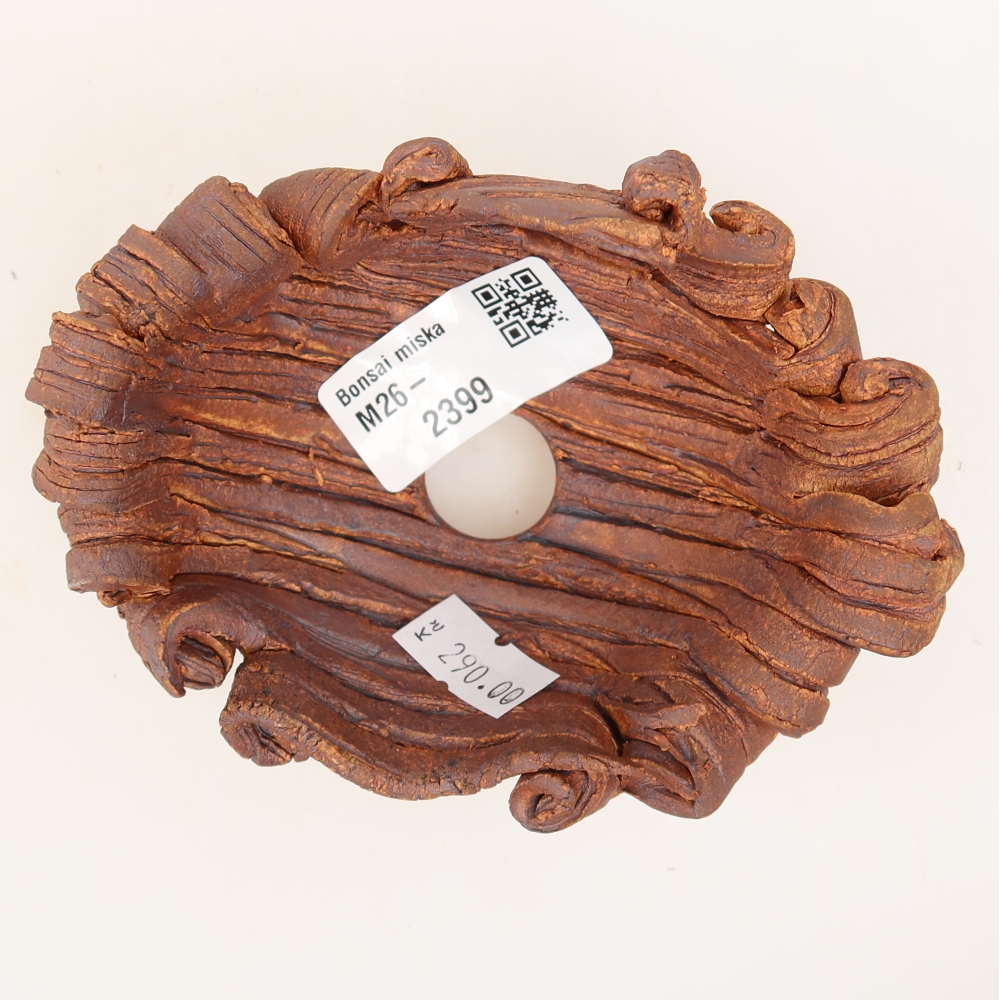 Ceramiczna skorupa  11,5 x 8,5 x 6,5 cm, kolor brązowy