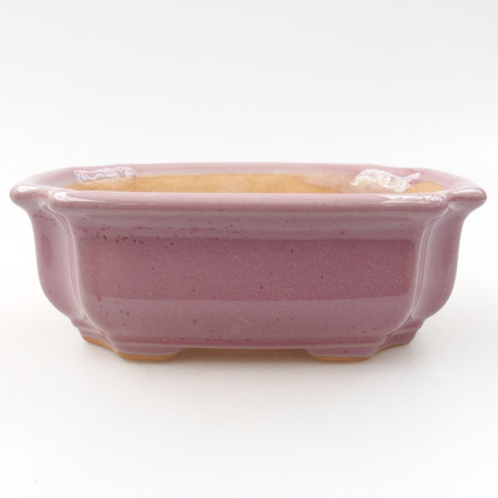Ceramiczna miska bonsai 12 x 9 x 4,5 cm, kolor różowy